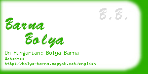 barna bolya business card